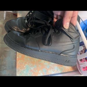 Nike Air Force 1 size 11.5 triple black used but still have life